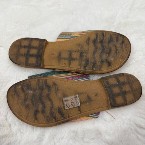 Women's Camel Multicolor Slip On Sandals Boho Size 8 - Picture 6 of 6